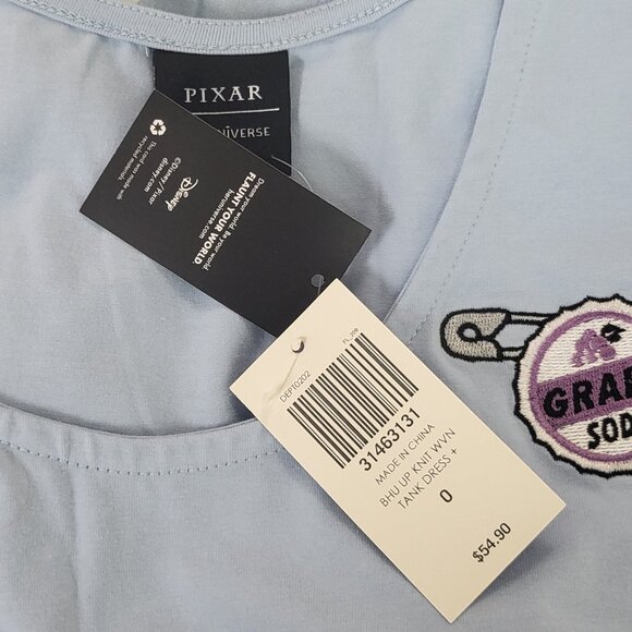 NWT Pixar sleeveless tank dress from the Disney movie Up pockets size 0 or 0X - Picture 10 of 16